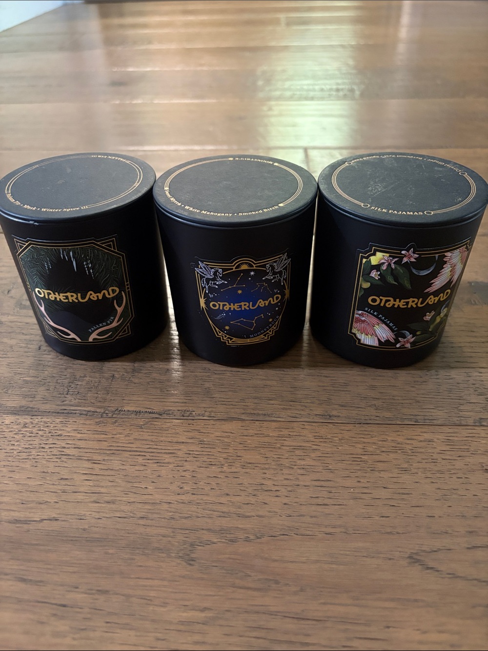 Otherland Scented Candle Set - Black Decorative Jars